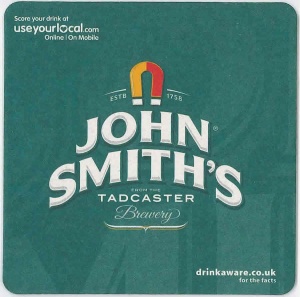 John Smith's Branded Cardboard Pub Drip Mats